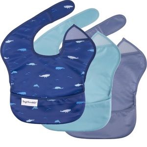 Tiny Twinkle Mess-Proof Baby Bib Ocean life 3 pack, 6-36months